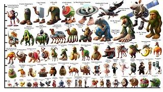 Italian Brainrot HEIGHT COMPARISON + VOICE UPDATED Italian Indonesian Brainrot Size Comparison