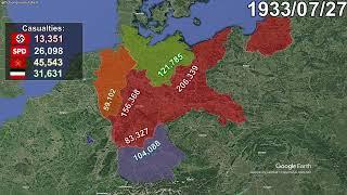 The 1933 German Civil War. Everyday using Google Earth