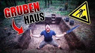 GRUBENHAUS Bushcraft Shelter #001 - Lagerbau - Outdoor Bushcraft Camp | Fritz Meinecke