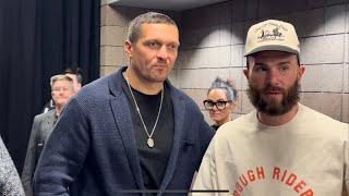 OLEKSANDR USYK PULLS UP AT TANK-MARTIN; SHOWS LOVE TO CALEB PLANT