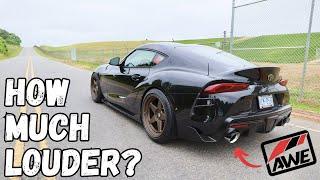 2023 Manual Toyota Supra | AWE Touring Exhaust VS Stock | Rev, Acceleration and Drive By