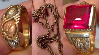 ENORME RUBI Y ORO ANTIGUO de la PLAYA !!! HUGE VINTAGE RUBY & GOLD from the BEACH !!!