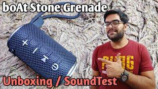 boAt Stone Grenade Bluetooth Speaker UNBOXING & Sound Test !! Is it Best Under 1500 ?? 