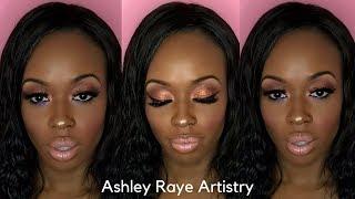 Ashley Raye Artistry: Copper Glam with Purple under Eye liner