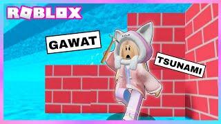 NANA BANGUN BENTENG ANTI TSUNAMI ??! Roblox Indonesia