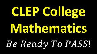 CLEP College Mathematics – Practice Problem