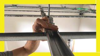  How to make metal frames for drywall ceilings  Suspended with double structure  silent block