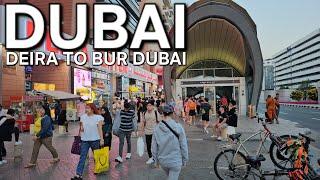 6:30pm Dubai UAE Walk Tour +Abra Ride: Explore Nightlife from DEIRA to BUR DUBAI (3.21.24: 4K-UHD)