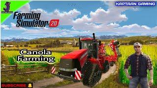 Cultivating And Planting Canola | farming simulator 20 gameplay | KAPTAAN GAMING #fs20  #vlog