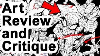 Art Review Critique (31) by Professional Marvel Comic Artist Ryan Ottley Spiderman Inking Hacks Tips