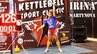 Irina Martynova - 24 kg kettlebell snatch 126 reps in 6 minutes @ Kettlebell sport classic