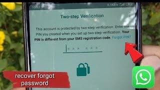 how to recover whatsapp two step verification pin | how to reset whatsapp two step verification