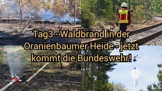 Waldbrand in Oranienbaumer Heide - Jetzt kommt die Luftwaffe! Kampf bei 33°c gegen die Glut + @Fire