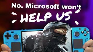 No. Microsoft's not going to help Linux Gaming...