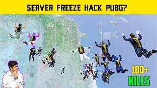  Server Freeze Hack Pubg Mobile Gameplay - 100 Player's Land At One Place - Legend X