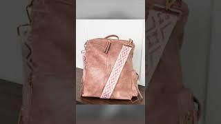 Charis Convertible Vegan Leather Backpack 2 Straps #shorts