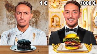 BURGER à 1€ VS BURGER à 1000€ !!