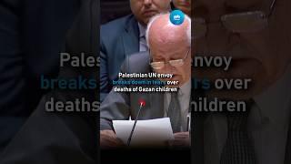 “It’s unbearable…” - Palestinian Ambassador to the UN breaks down in tears | #shorts