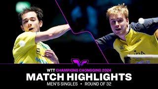 Hugo Calderano vs Truls Moregard | MS R32 | WTT Champions Chongqing 2024