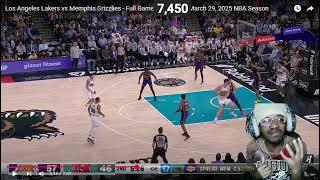 WHAT THE DIFF!!? Lakers vs Grizzlies - Full Game Highlights | March 29, 2025 (REACTION!!)