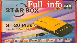 STAR BOX ST -20 Plus UNBOXING || FULL INFO ||Forever server dish receiver