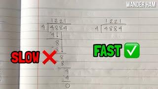 A faster way to divide: SHORT DIVISION