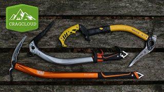 Why are ice climbing axes and mountaineering axes different?