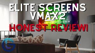 BEST HIGH-END MOTORIZED PROJECTOR SCREEN! Elite Screens VMAX2 REVIEW!