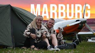 Fly & Camp Marburg ️ | unser erster overnighter auf einem Flugplatz | Wahnsinns Sonnenuntergang