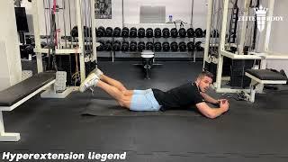 Hyperextension liegend - Anleitung durch Personal Trainer #hyperextension