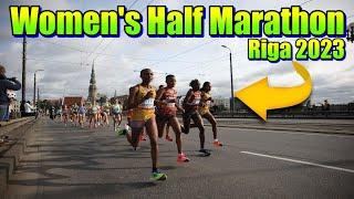 MEIA MARATONA FEMININA ( Women's Half Marathon 21k Riga 2023 Full Race ) Full HD