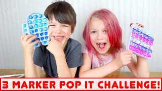 3 Marker Fidget Pop It Challenge at My PB and J House!