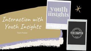 Interaction with Youth Insights- An organization that strives to provide career advice to youth.