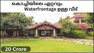 20 Crore !!! Traditional Kerala House with Longest WaterFrontage & Private Boat Jetty