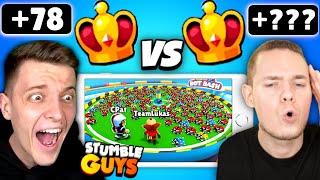 WER SCHAFFT MEHR KRONEN IN 45 MINUTEN *OHNE SPECIAL EMOTES* in STUMBLE GUYS? ⏰ KRONEN BATTLE!