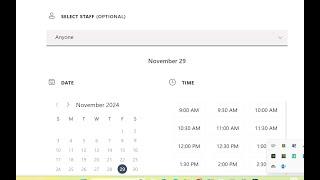 Microsoft Bookings shows wrong time slots