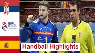 Serbia Vs Spain Handball Highlights men's world championship Qualification 2025