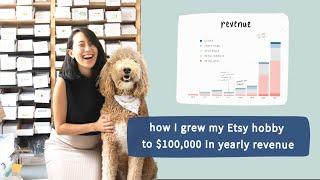 how I grew my Etsy hobby to $100,000+ in yearly revenue