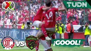 ¡YA ES GOLEADA! Golazo de Marcel Ruiz | Toluca 3-0 FC Juárez | Liga Mx AP2022-Repechaje | TUDN