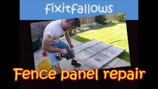 Fence panel repair. Rotten or broken fence panels