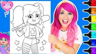 Coloring Kimmi as Harley Quinn | Kimmi The Clown Let's Dress-Up! Coloring Book Page