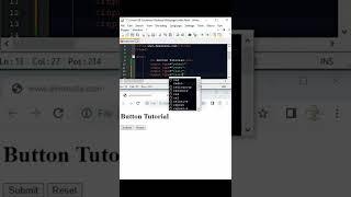 How to Create a Button in Html| Make Button in HTM|#html #programming #tutorial #viral