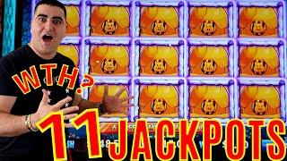 Record Breaking Amount Of JACKPOTS On Huff N More Puff Slot Machine