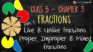 Class 5 Chapter Fraction || Types of Fractions