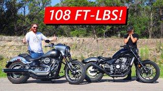 Honda Rebel vs. A REAL HARLEY (2021 Sportglide)