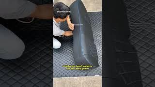 EKR custom black rear seat cover for Toyota RAV4 installing