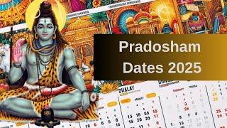 Pradosham 2025 Dates - When is Pradosham Dates 2025- Pradosham 2025 Date List