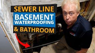 Basement Waterproofing | Sewer Line and Bathroom