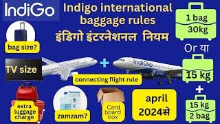 indigo airlines international baggage allowance| Can I take 30 kg luggage in 2 bag in indgo airline