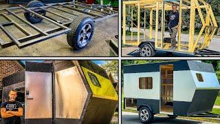 TIME LAPSE - Complete Travel Trailer Build  - DIY Camper / RV / Caravan (Start to Finish)